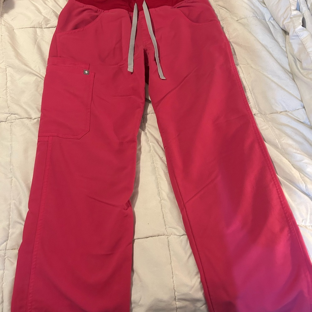 Figs Hot Pink Technical Collection Scrub Bottoms